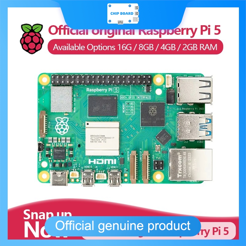Raspberry Pi 5 8Gb Kit - Komputer Papan Tunggal Resmi Raspberry Pi